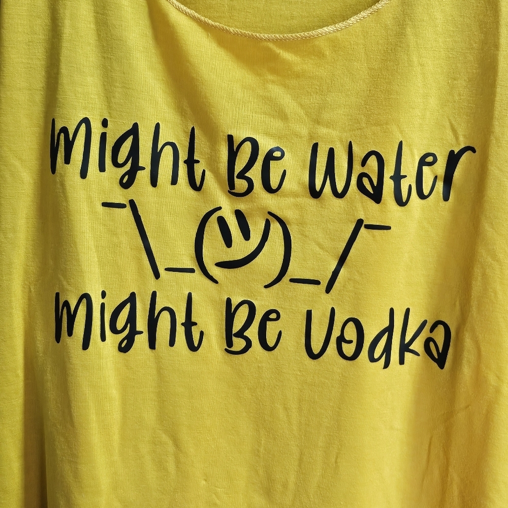 NWT Yellow Graphic Tank Top